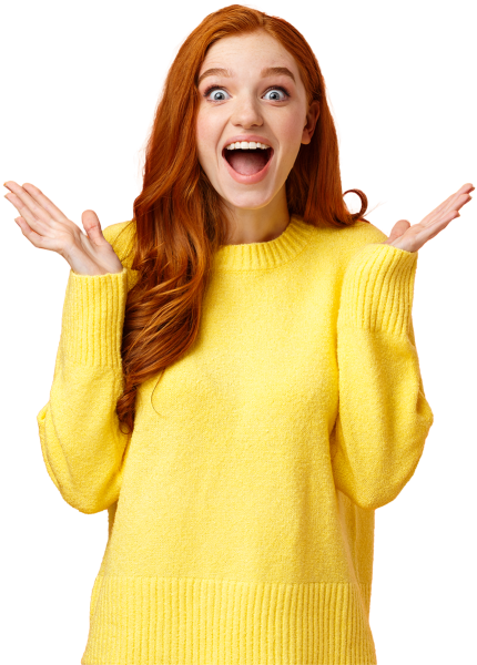 frau-lachen-rote-haare-gelber-pullover